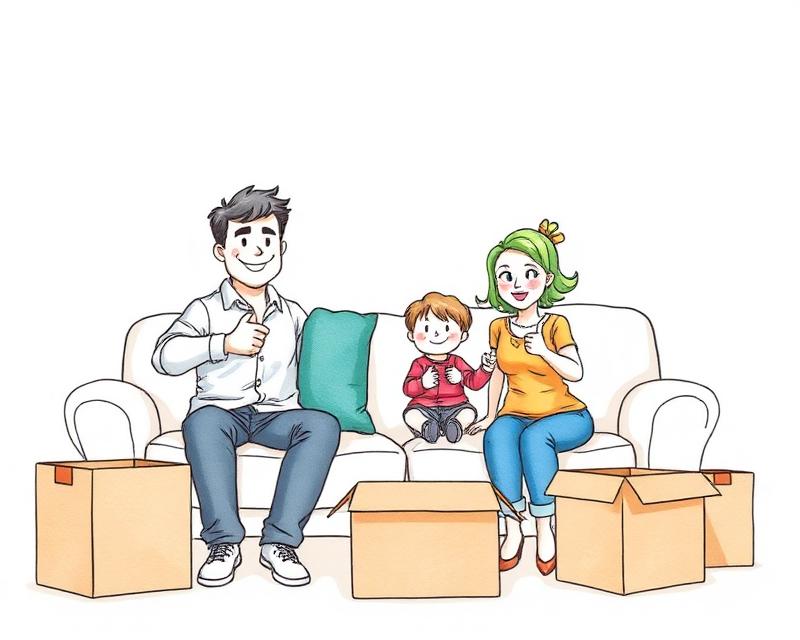 Happy family after their BBoSS move